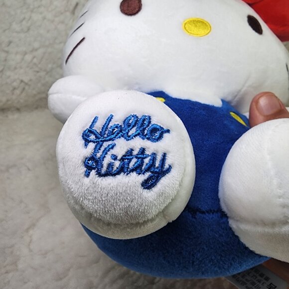 Hello Kitty Plush 9” – Red Bow – Blue Overalls – Cute Sanrio Stuffed Toy - Picture 8 of 8